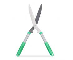 Relaxdays Cesoia Manuale, per Siepi & Arbusti, Forbici Lunghe da Giardino, Lama in Metallo Affilata, Verde/Grigio