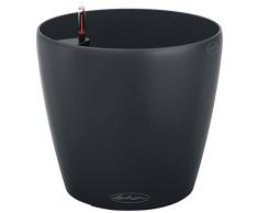 Lechuza - 13204 - Classico, Vaso con Sistema di Auto-irrigazione, Colore: Nero (Schiefergrau), Misura: 28