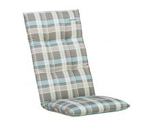 Kettler 0309901-8770 pieghevole sedia a rotelle cuscino blu/plaid grigio 120 x 48 x 8 cm
