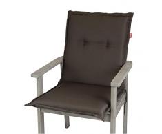 Herlag Florence - Cuscino Imbottito per Sedia da Giardino, con Schienale Basso, 100% Schiuma poliuretanica, Colore: Marrone