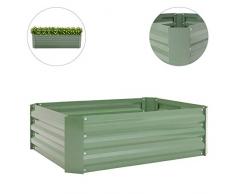 Primematik JR07-VCES - Fioriera metallica, 120 x 90 x 30 cm, colore: Verde