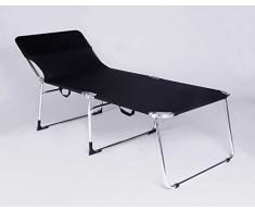 LI.G. Brandina Lettino da Spiaggia in Alluminio 3 Gambe Prodotto Italiano H40 cm Spiaggia Giardino