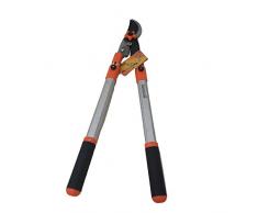 Euronovità EN-83046 Cesoia Troncarami con Azione di Taglio Manici Telescopici e Meccanismo a Cricchetto, Arancione, 70x30x4 cm