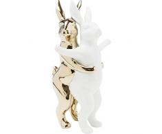 KARE Deko Figur Statuetta Decorativa Hugging Rabbits, Misura Media, Oro, 15 x 12 x 25