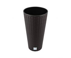 Unbekannt Vaso di Fiori Vaso Vaso pianta Rivestimento dellalloggiamento DRTUS Superficie Rotonda Rattan incl. 27 Litri