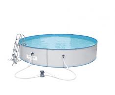 Bestway 4.60m x 90cm Piscina Fuoriterra Hydrium Splasher, 4.6 m x 90 cm, Bianco, 460x460x90 cm