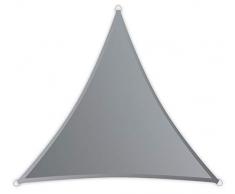 Windhager Tenda SunSail Riviera, Triangolo 3, 6 x 3,6 m (equilatero), Protezione UV, Resistente alle intemperie, Grigio-Argento, 10890