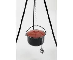 Landmann 0162 Pentola smaltata e coperchio, colore: rosso, 37 x 28 x 35,5 cm