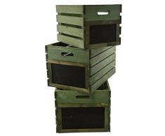 Greemotion Altea - Sedia Pieghevole per Bambini, in plastica, Piccola, Legno, Verde Felce, 46x29x24 cm