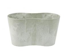 Fioriera Artstone, duo fioriera Claire, resistente al gelo e leggera, eucalipto, 26x13x14 cm, 136219