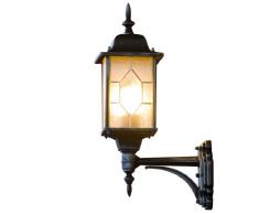 Konstsmide 7247-759 Milano Lampada da parete BxPxH 16x29x53 cm, IP43, 1 x 75 W, Colore Nero/Argento
