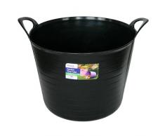 Stewart - Vaso da Fiori Flessibile, 40 L, Colore: Nero