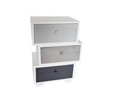 King Home C656181 Cassettiera 3 Cassetti Joint, 40X30X64H