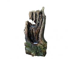 Dehner Fontana Foresta con Illuminazione a LED, Grigio, ca. 65 x 29 x 37 cm, Poliresina