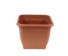 greemotion fioriera Pia terracotta - Flower Pot 58x58cm - 76,5L fioriere angolare - in plastica resistente ai raggi UV Planter - fioriera gelo - Fioriera con fori inferiori - accessori per i