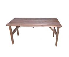 Rojaplast Miriam 150 Tavolo da Giardino in Legno, Marrone, 150x51x80 cm