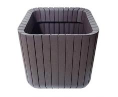 Chalet et Jardin - Vaso da fiori, maglia resina/polipropilene, Marrone , S