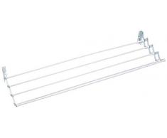 Sconosciuto K2 KHG12120 Stendibiancheria Estensibile per Fissaggio a Parete, Acciaio plastificato, 5 Bracci, 100 cm