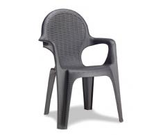 Scab Rudiano SAB347 Poltrona Intrecciato, Antracite