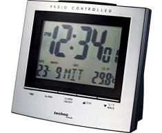 Technoline WT 280 Orologio Radio, Nero/Argento, 12x5x10.5 cm
