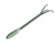 Home 9620400 Rastrello con 3 Denti con Manico Antiscivolo, Verde