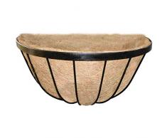 Siena Garden Wrought Fioriera da Parete, Nero e Naturale