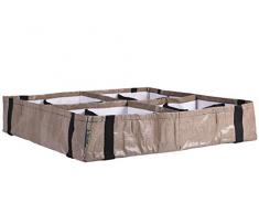 Zigg Zagg Vaso da fiori Sacco per piante vegetale, Taupe, 80x80x15cm