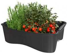 U-greeny Untersetzer Sottovaso multibox per fioriera rialzata, per balconi, Giardino e terrazza, Sistema di drenaggio dellAcqua Integrato, Resistente alle intemperie, Antracite