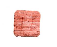 Dandler 564385 Cuscino per Sedia, Motivo Stones und Bricks, Multicolore, 40 x 40 x 8 cm