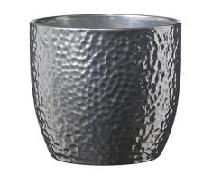 Soendgen Keramik, Boston Metallic, portavaso, argento, argento, 24 x 24 x 23 cm