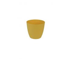 Plastkon vaso decorativo Ella opaco diametro 15 cm, colore giallo