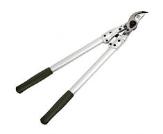 Ultranatura cesoia Bypass Professionale, a Elevato Raggio dAzione, Lung. di 60 cm, in Acciaio al Carbonio pregiato, Anche per Tagli sopra alla Testa, Colore: Argento/Verde