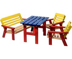 Dobar seggiolino Raccordo con Tavolo Bambini Bambini Panca e Due Volte seggiolone, Multicolore