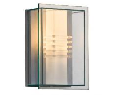 Konstsmide 409-310 Lampada da Parete 25x13x35 cm (BxPxH), 1 x 15 W, IP44, Colore Argento