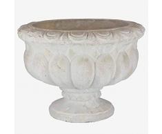 Better & Best 3001254 - Fioriera a forma di calice, in bianco cemento, colore: bianco