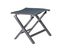 Relaxdays 10020935_139 Sgabello Pieghevole per Giardino, Campeggio, Imbottito, Alluminio, HxLxP 41x48x41 cm, Antracite