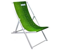 Pierre Cardin L.Tropic V, Sdraio Pieghevole Marsiglia, Spiaggia Giardino Piscina, Fantasia Tropical Verde, 58x128x48, Taglia Unica