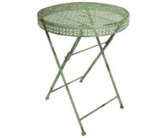 Fallen Fruits Esschert Design Tavolo da bistrò in Stile Vintage, Rotondo, a Circa 59 cm x 59 cm x 76 cm