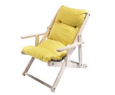 House Collection HSC1469 Poltrona Comodone, Bianco/Giallo