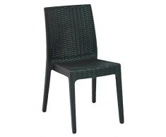 ARETA AR012 Rattan Decorazione Espresso Selene Sedia in plastica