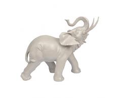 Homea Giardino 5DEJ1130BC - Statuina Decorativa a Forma di Animale, Elefante in Resina, 37,5 x 30,5 x 16 cm