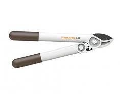 Fiskars Troncarami a incudine L32 per legno secco e rami duri fino a Ø 3,5 cm, Lunghezza: 38,7 cm, Peso: 380 g, Bianco/Arancione, FiberComp/Acciaio di qualità, Light, 1026930