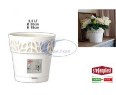 Stefanplast Bianco Vaso Opera Cloe 20x19 travertino stefanplas