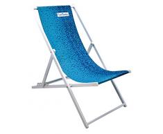 Pierre Cardin L.Tropic, Sdraio Pieghevole Marsiglia, Spiaggia Giardino Piscina, Fantasia Tropical Blu, 58x128x48, Taglia Unica