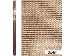 Ldk Garden - Rete da giardino in plastica, 4 x 3 m, colore: marrone