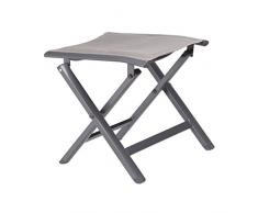 Relaxdays 10020935_127 Sgabello Pieghevole per Giardino, Campeggio, Imbottito, Alluminio, HxLxP 41x48x41 cm, Beige