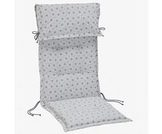 Best - Cuscino Imbottito per Poltrona con Schienale Alto, 120 x 50 x 8 cm, D. 1911 - Cuscino per Sedia, Imbottito, Bianco/Grigio