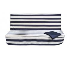 GREENBEE by Stiliac 3 posti Set Cuscino Dondolo 3posti, Rigato Bianco Blu