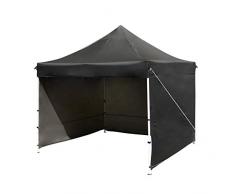 Amazonbasics 3x3M heavy duty pop up gazebo, Charcoal , with 3pcs side panels and wheeled Carry bag