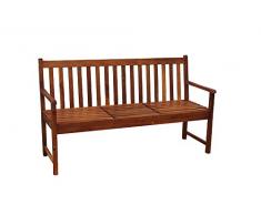 Guidetti 3070L Panchina Legno per Esterno, Marrone, 153x56x90 cm